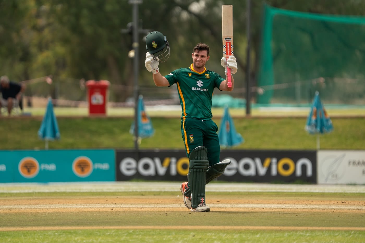 Jordan Hermann made 150 - the joint-highest ODI score on debut