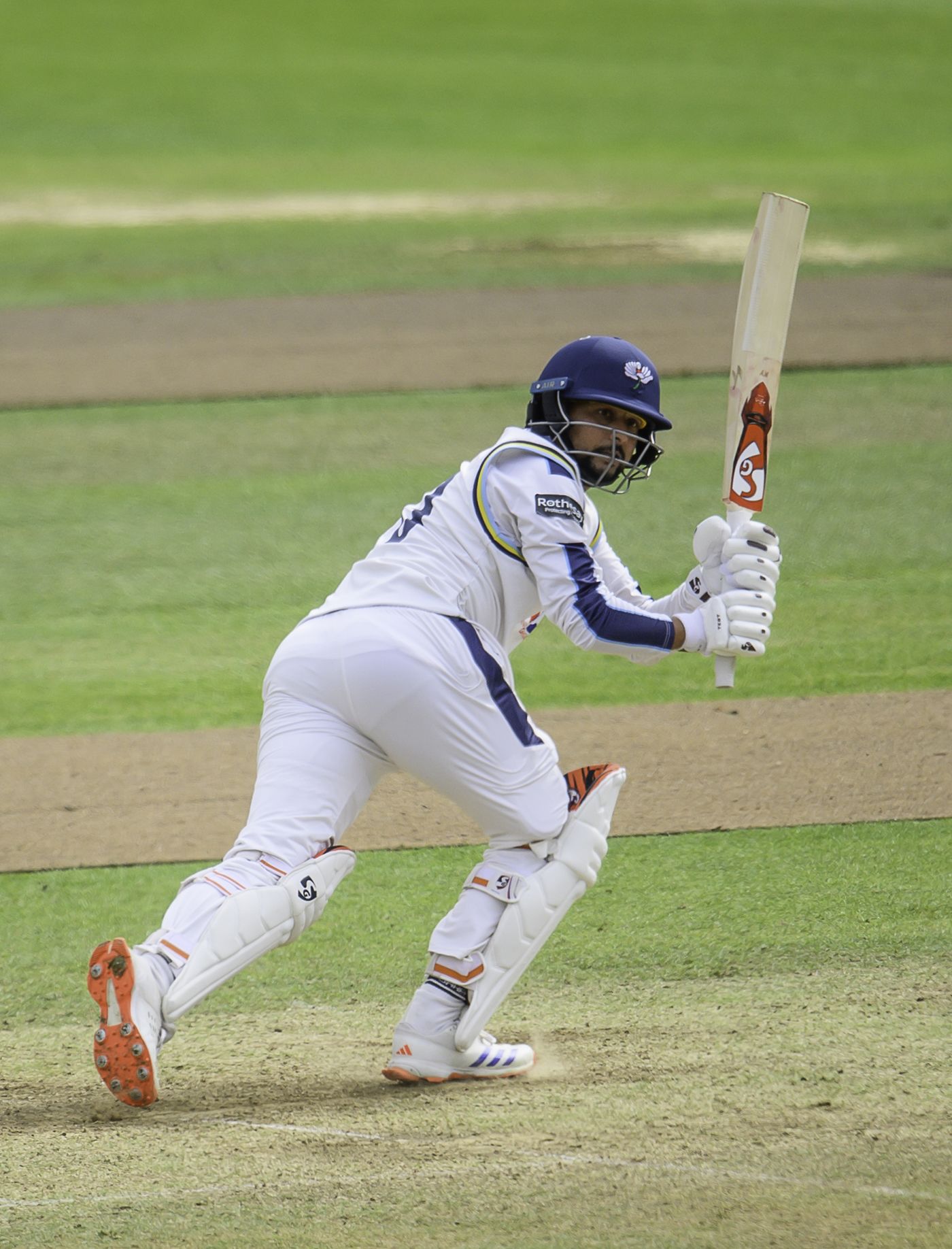Kuldeep Yadav whips one away