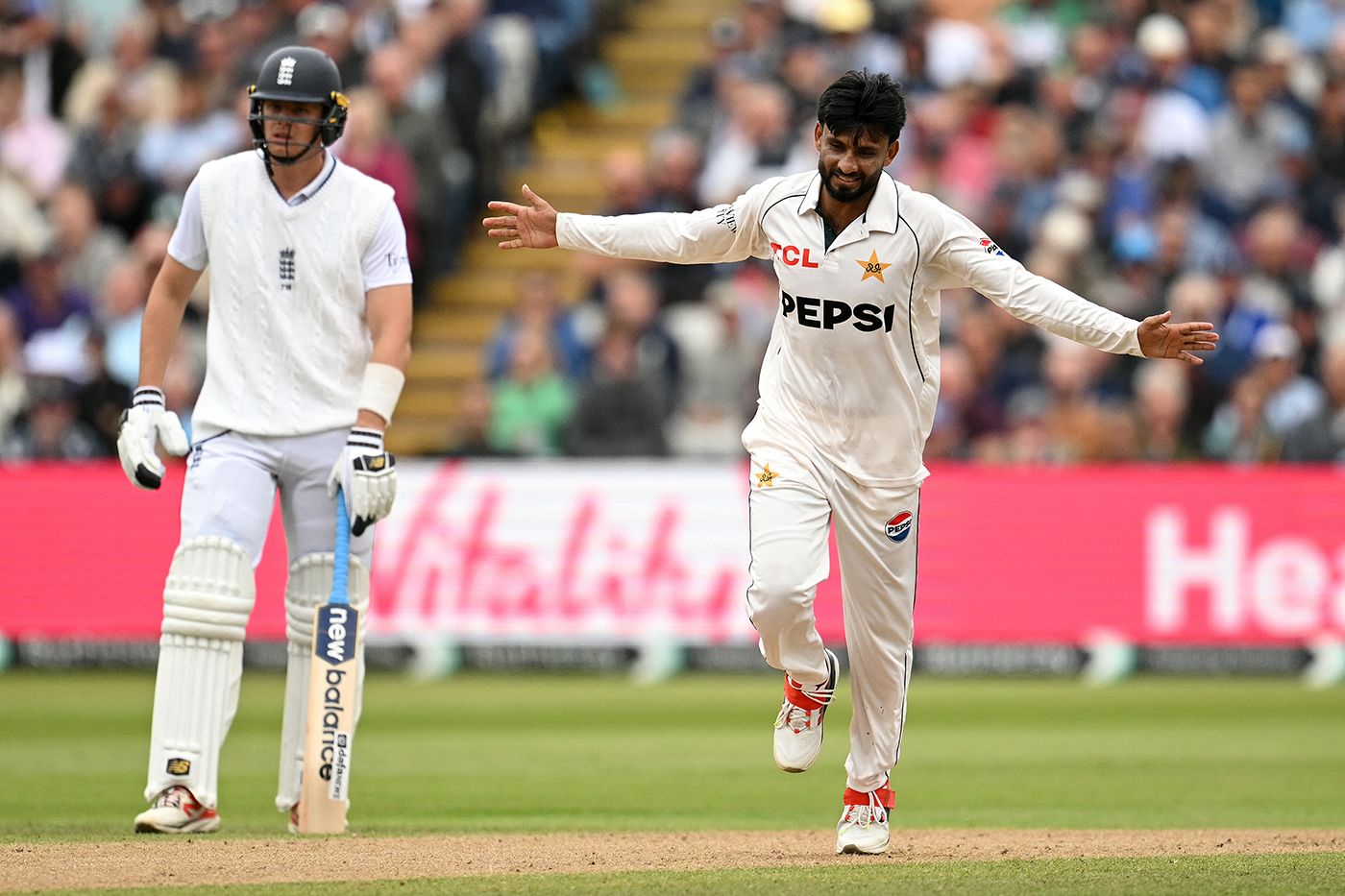 Mohammad Imran wheels away