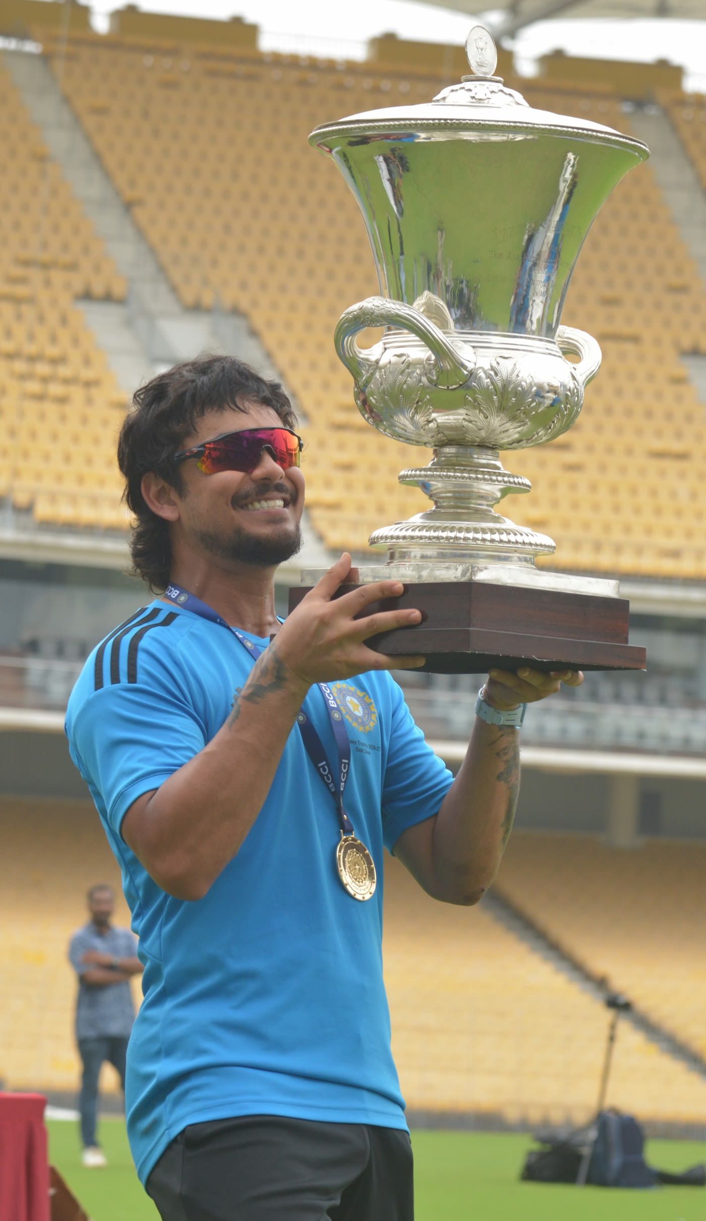 Ishan Kishan with the Duleep Trophy