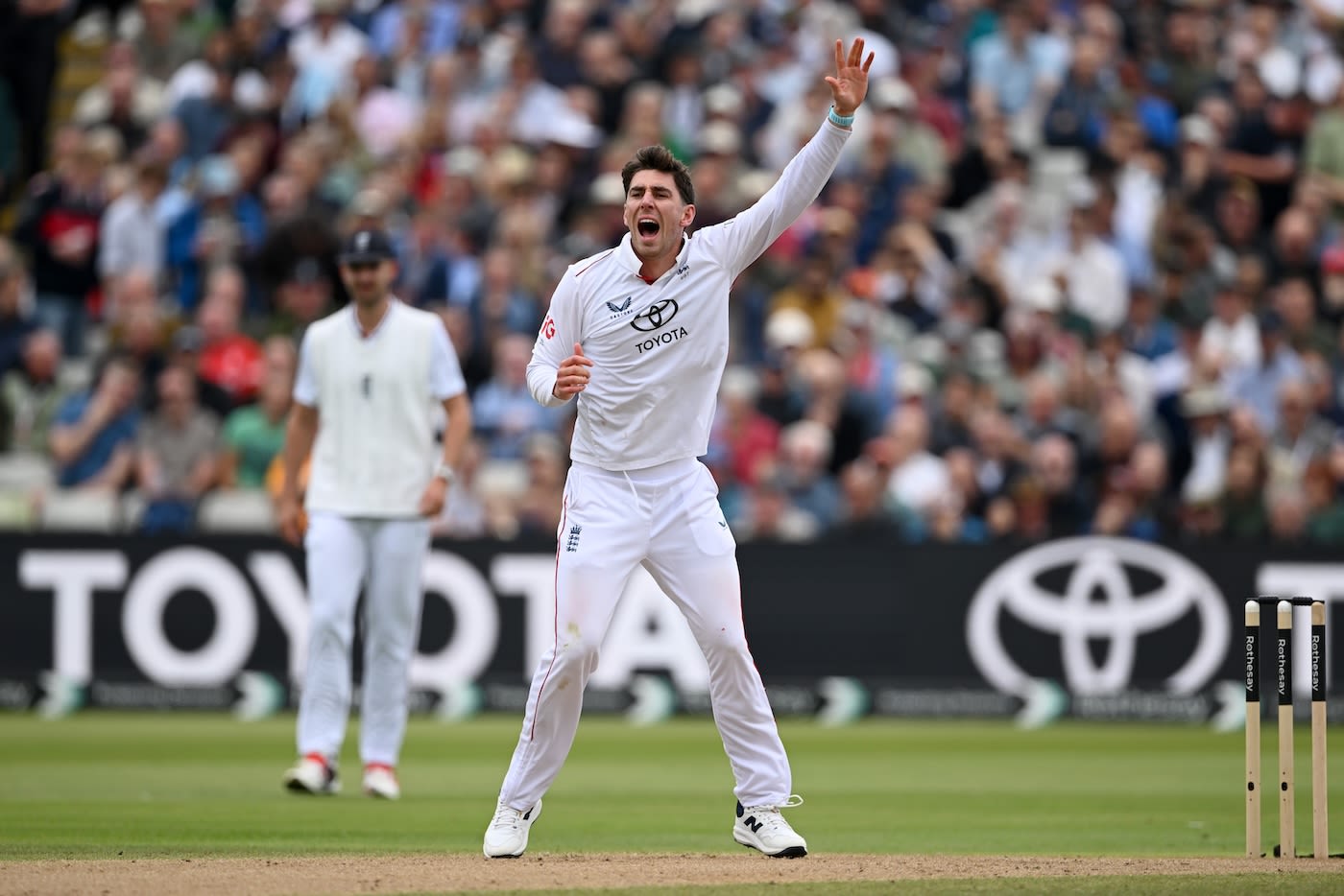 Dan Lawrence appeals for the dismissal of Azan Awais