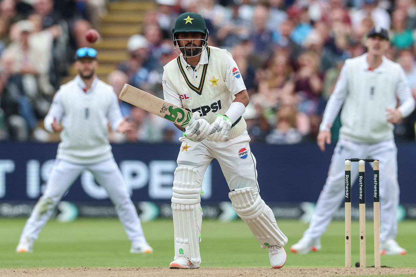 Babar Azam settled in before lunch
