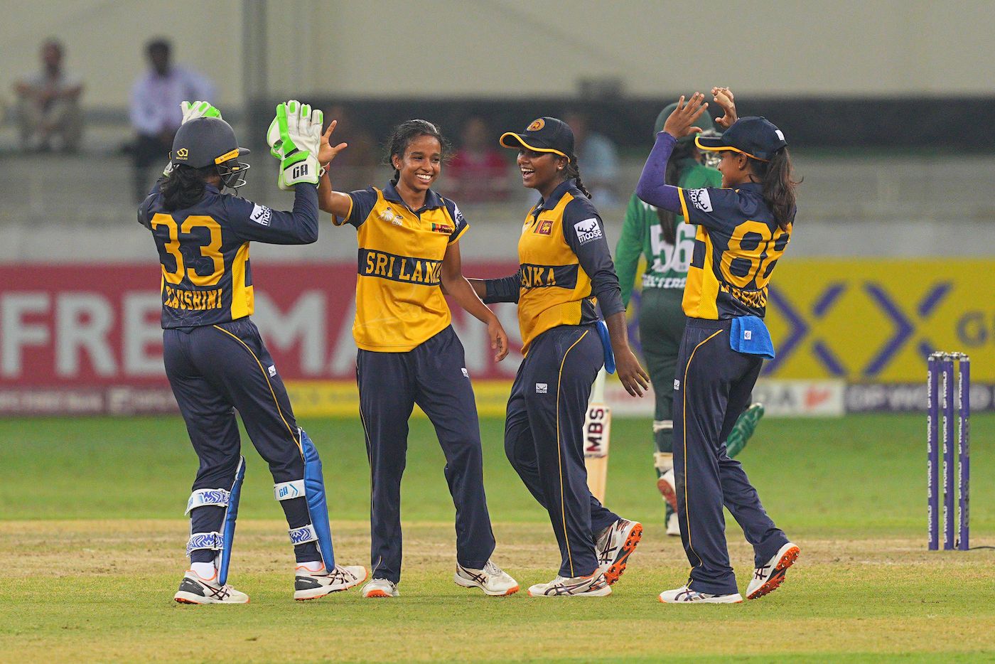 Chamudi Praboda took two wickets in the middle overs
