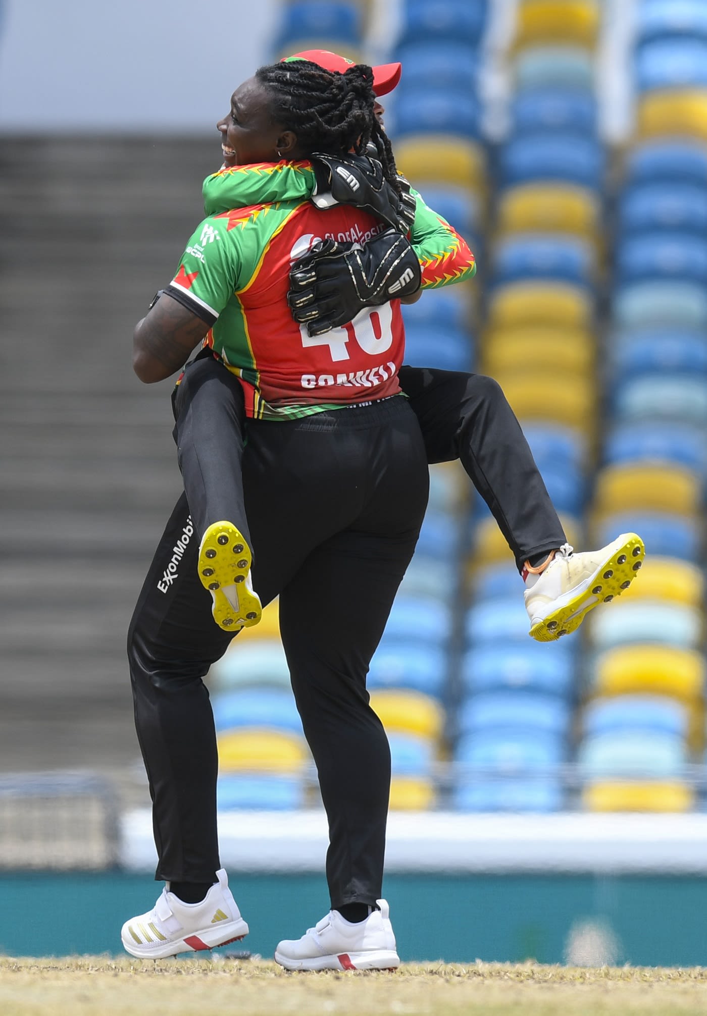 Shamilia Connell celebrates a wicket