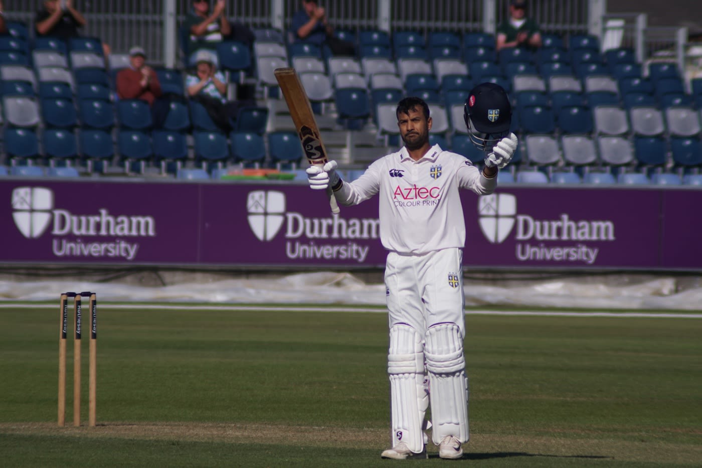 Mayank Agarwal made his first Durham hundred