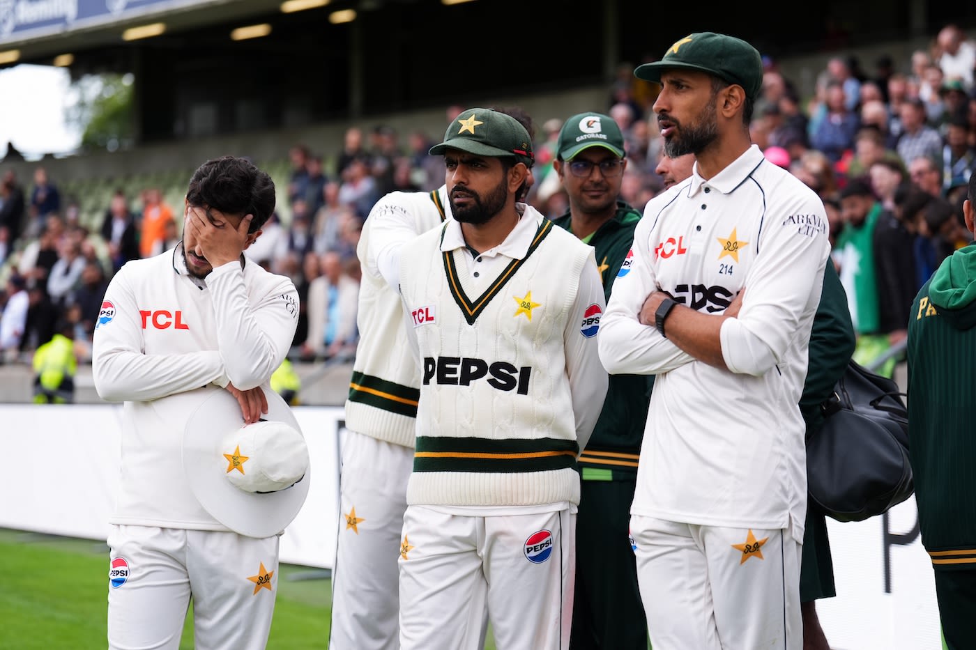 Babar Azam and Shan Masood cut a morose picture after the game