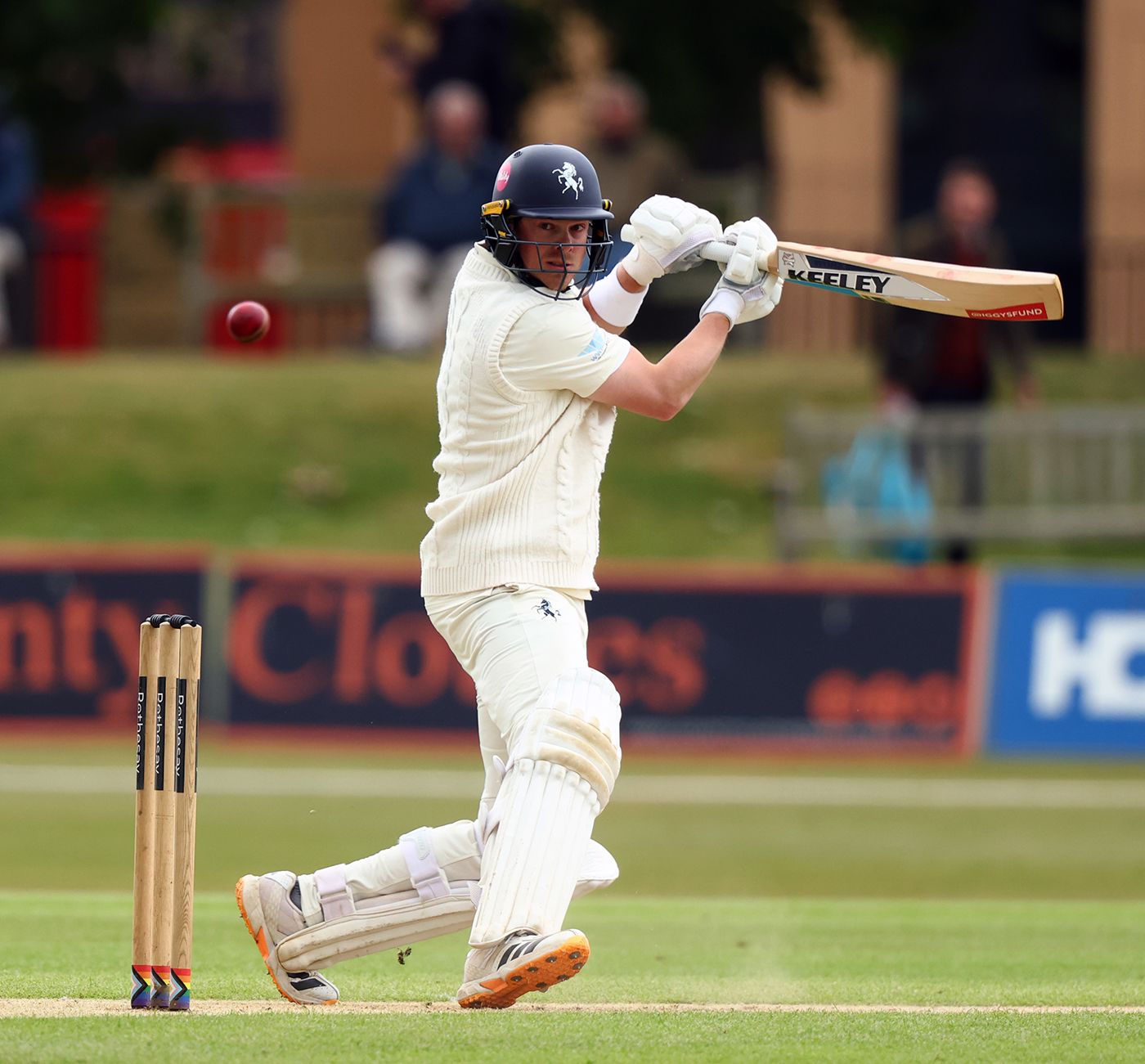 Sam Northeast flashes a cut behind point