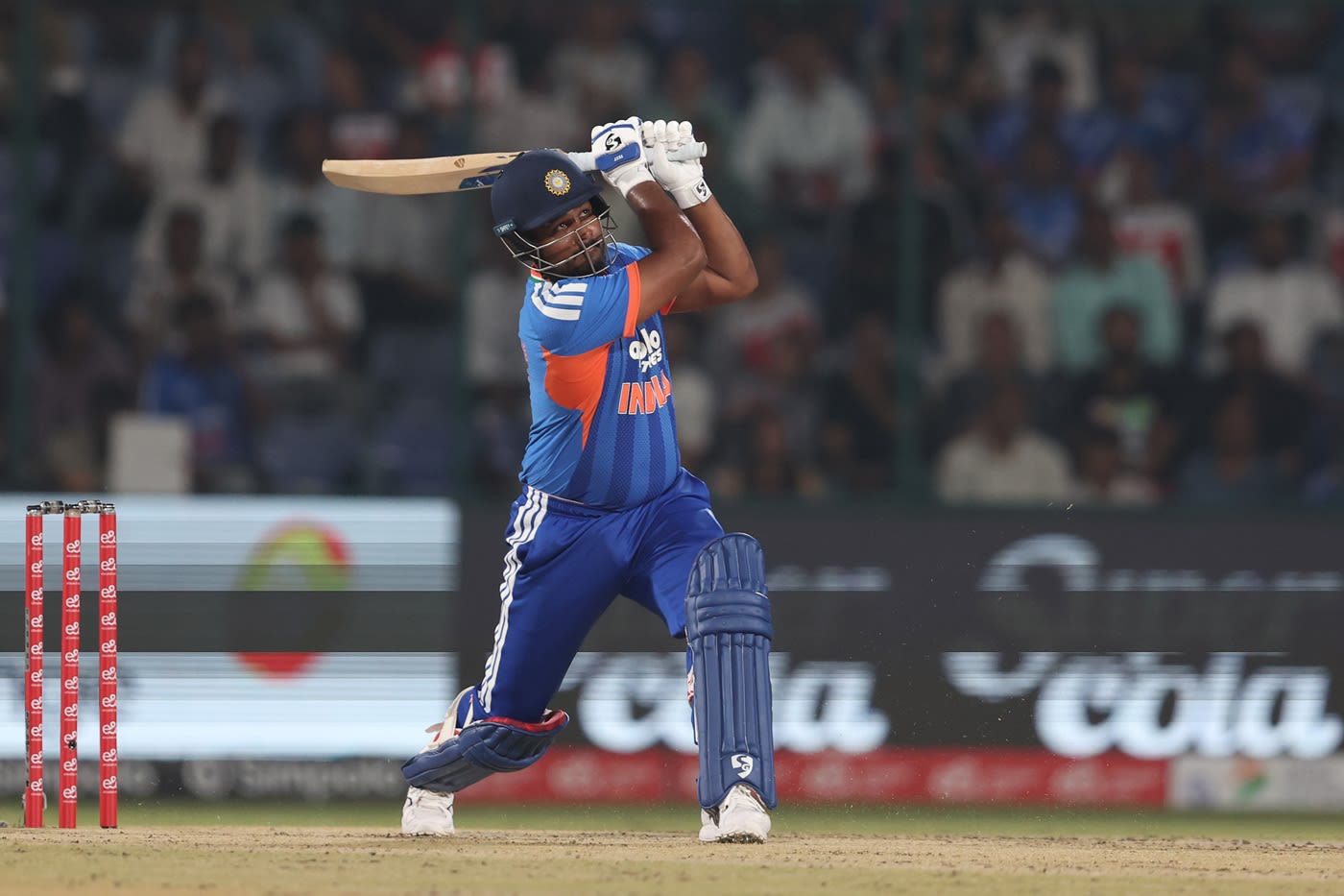 Sanju Samson goes over the top