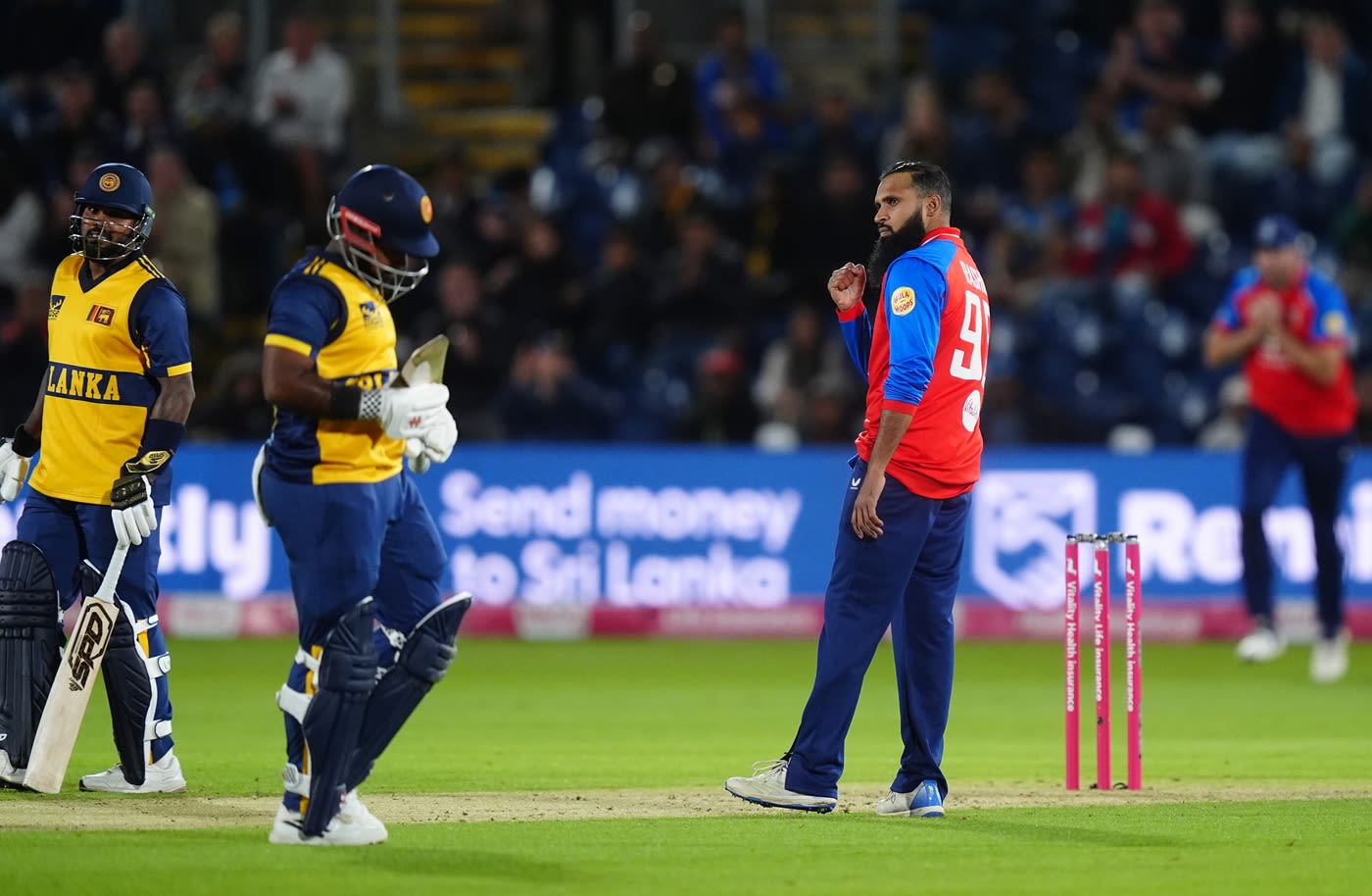 Adil Rashid dismissed Charith Asalanka