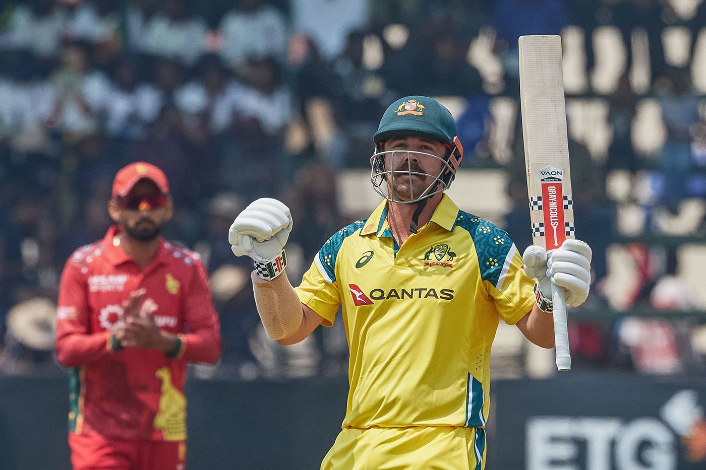 Travis Head sped to a 75-ball century