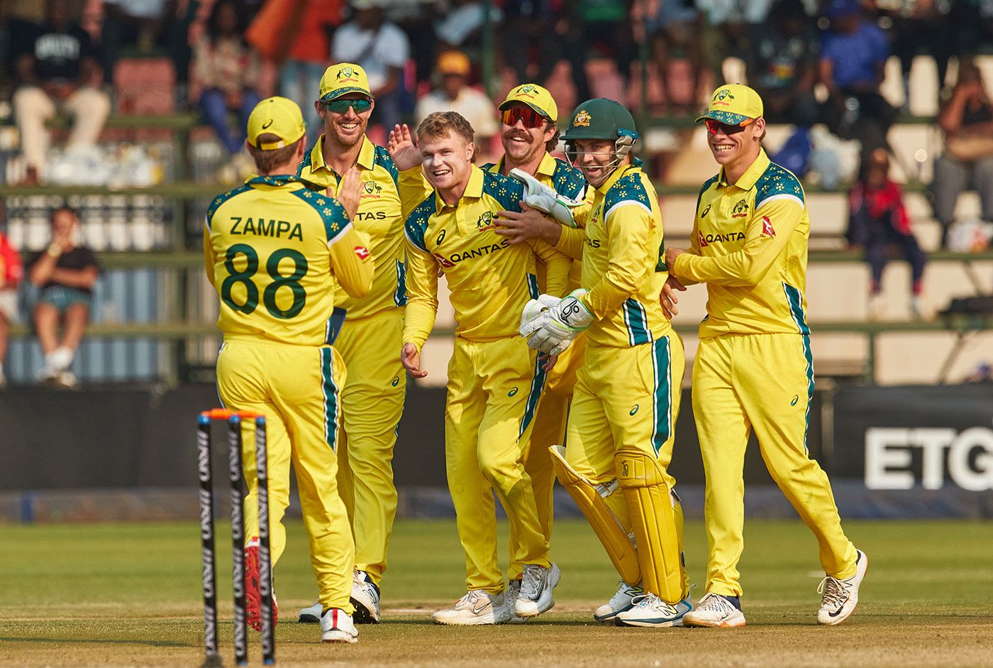 Ollie Peake picked up his first international wicket