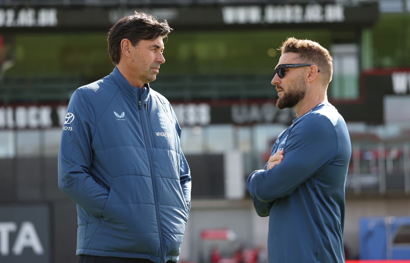 Stephen Fleming chats with Brendon McCullum