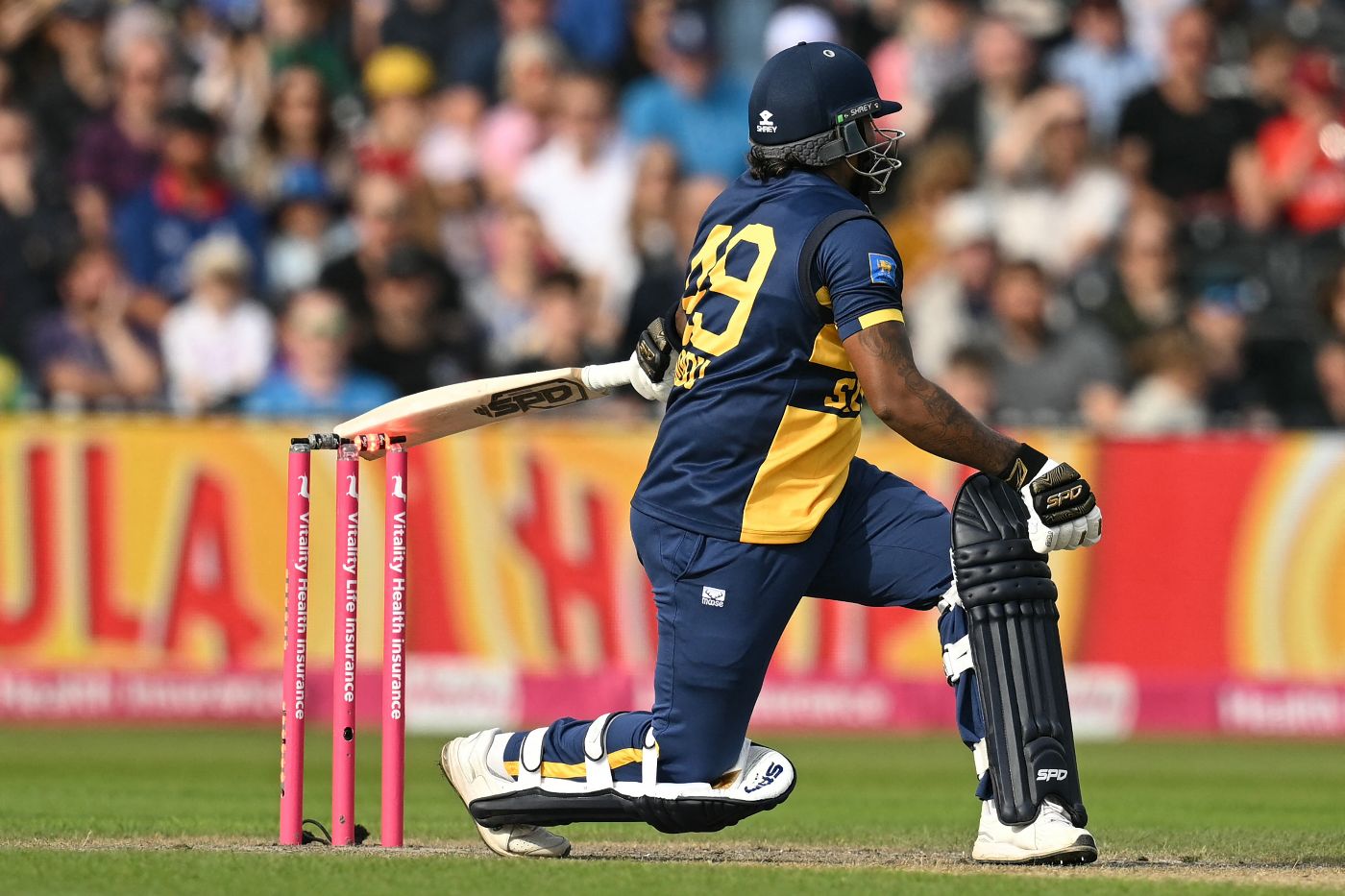 Wanindu Hasaranga hit his own wicket as Sri Lanka collapsed
