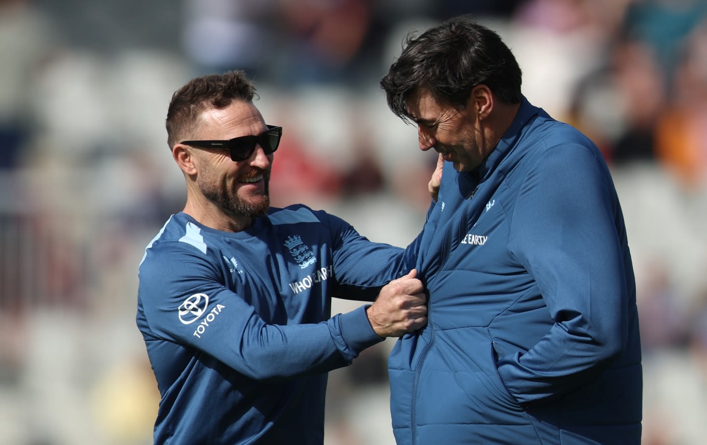 England white-ball coach Brendon McCullum catches up with red-ball coach Stephen Fleming