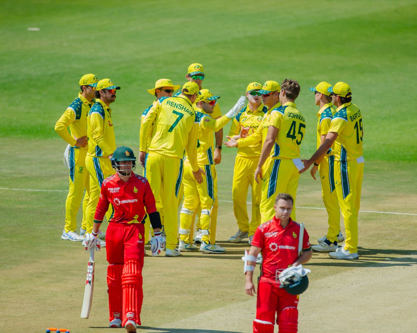 Spencer Johnson had Ben Curran caught down the leg side