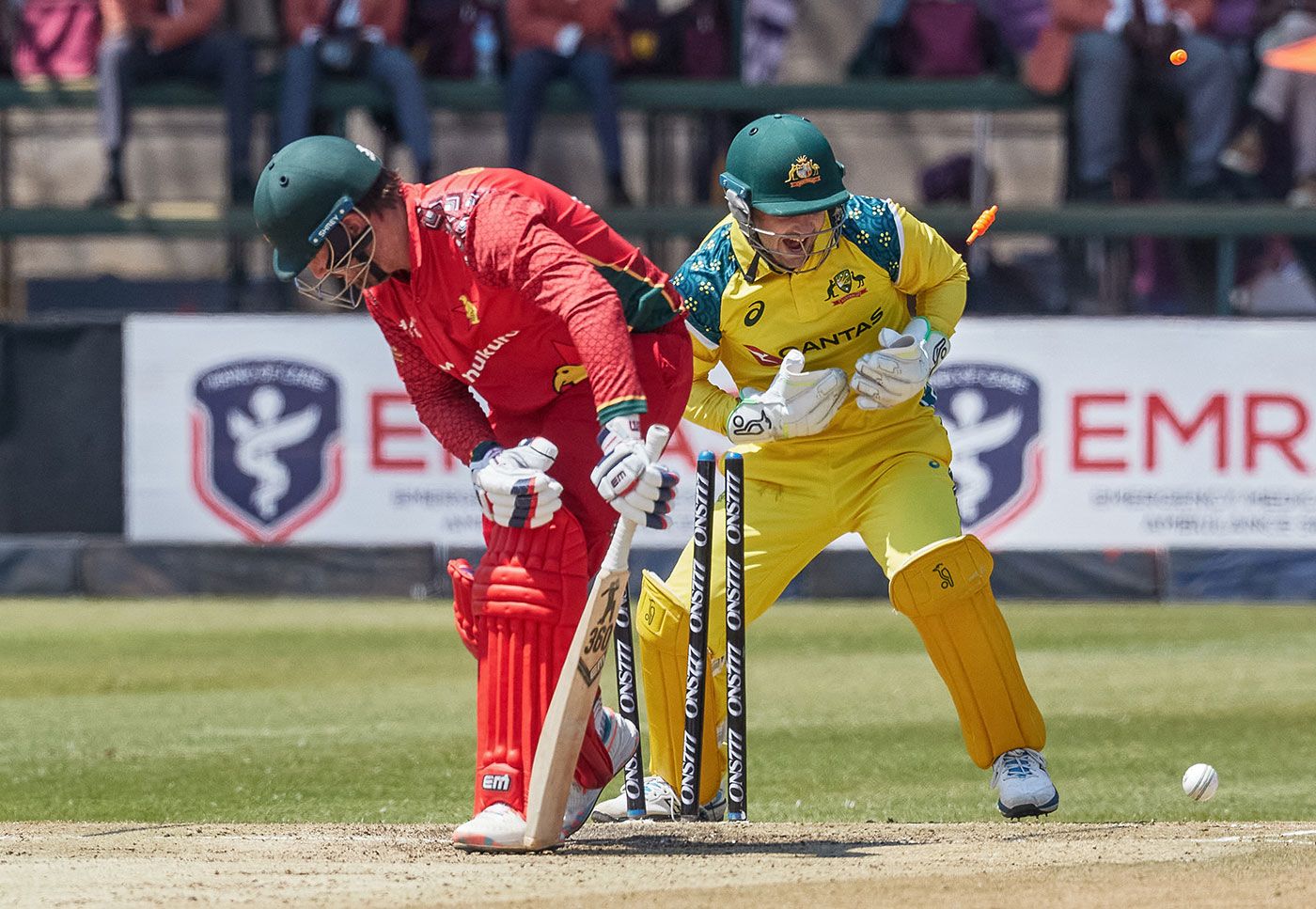 Brendan Taylor was bowled by an excellent delivery from Adam Zampa