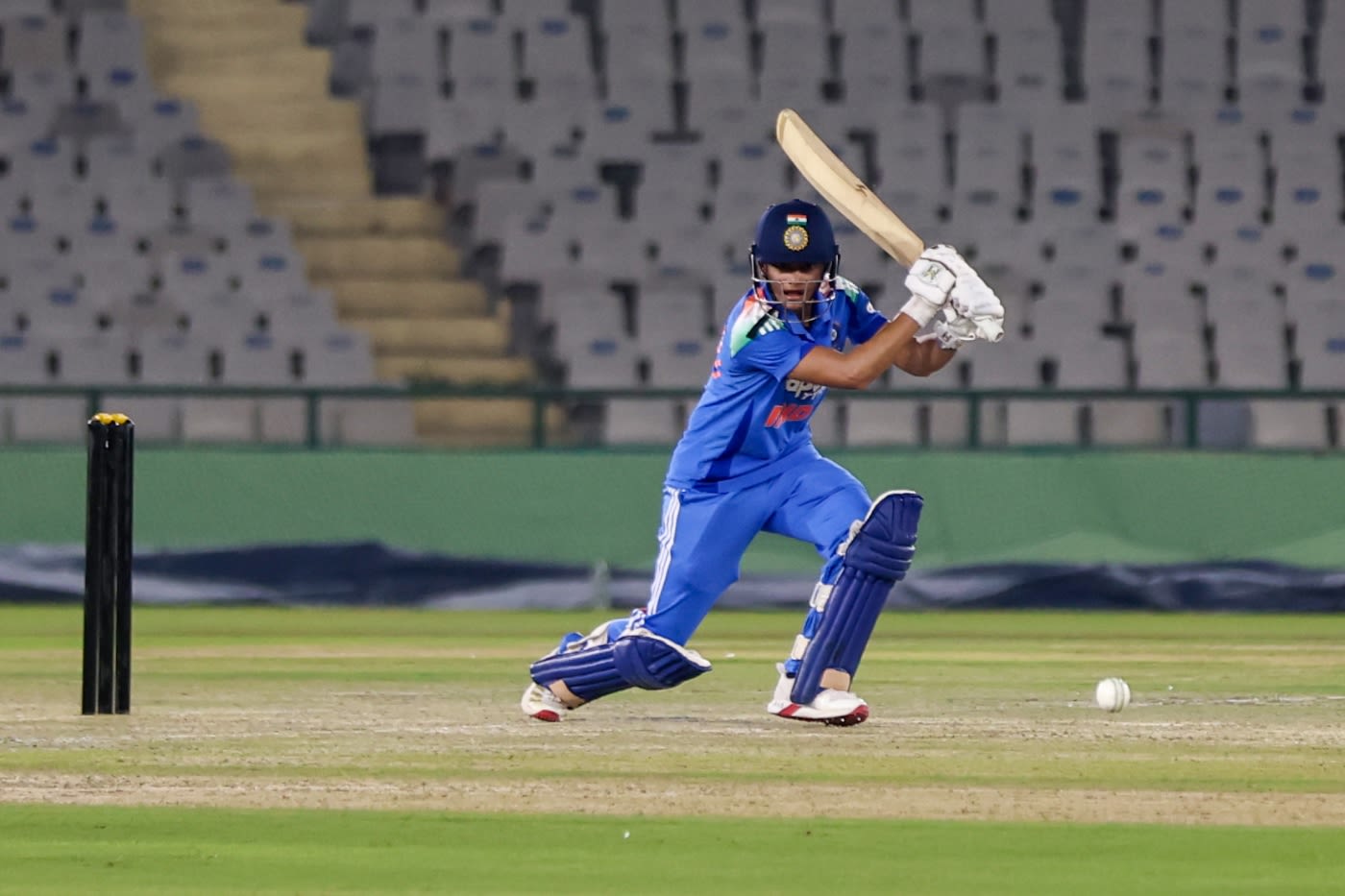 Anushka Sharma hits through the off side