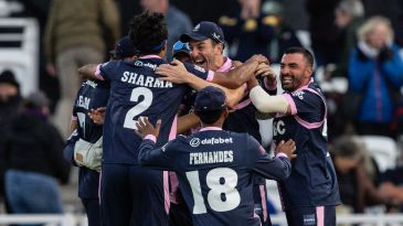 Higgins hundred ends Middlesex's 36-year wait for List A glory
