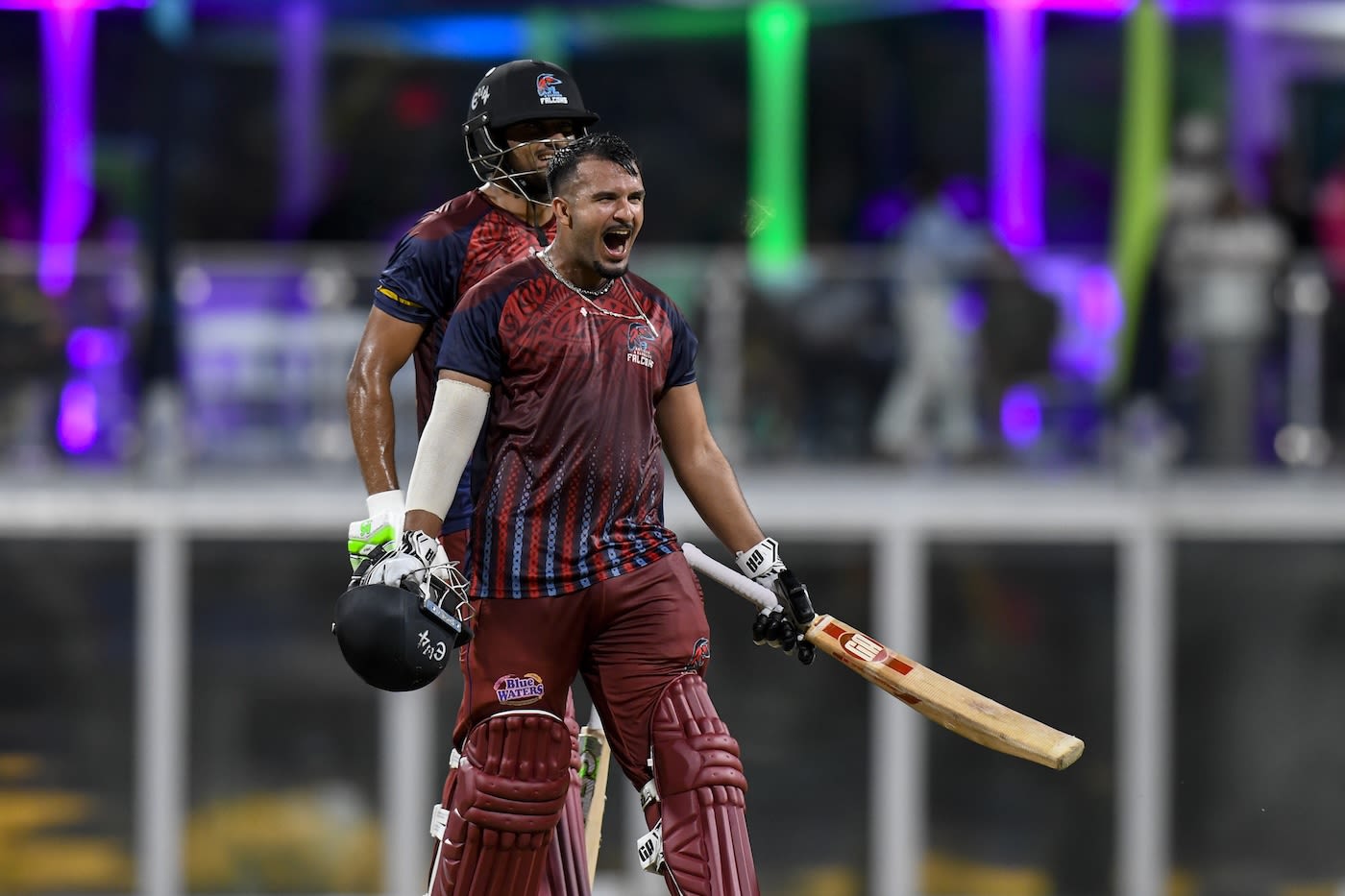 Amir Jangoo roars after taking Falcons over the line
