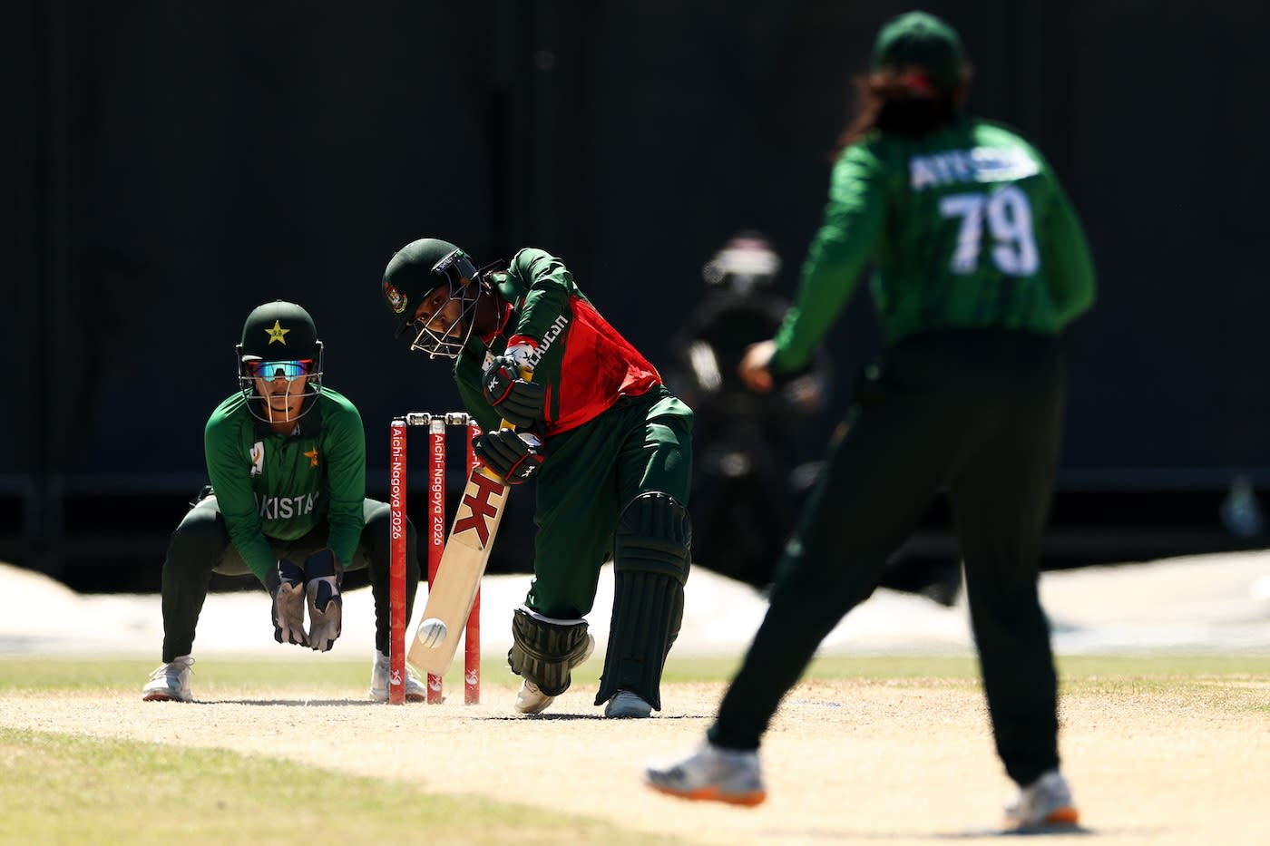 Sharmin Akhter held up one end for Bangladesh