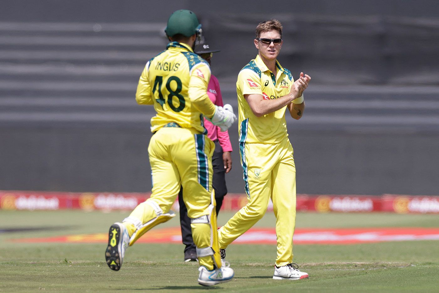 Adam Zampa chipped away