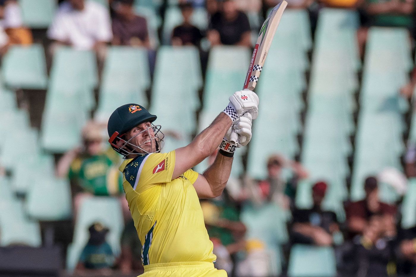 Mitchell Marsh launched a 104-metre six over the leg side