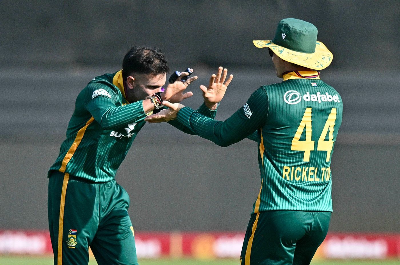 Keshav Maharaj broke Australia's barnstorming opening stand