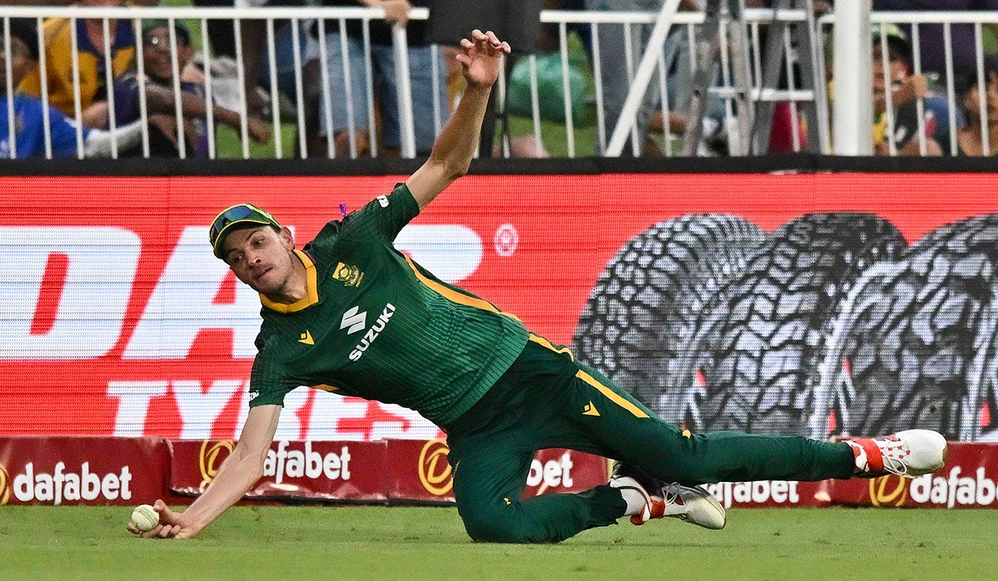 Marco Jansen took a spectacular catch in the deep