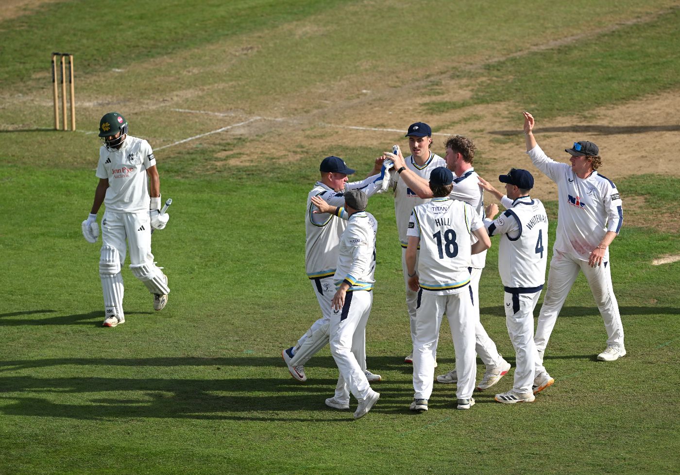 Haseeb Hameed fell to Matthew Revis as Nottinghamshire's title hopes faded