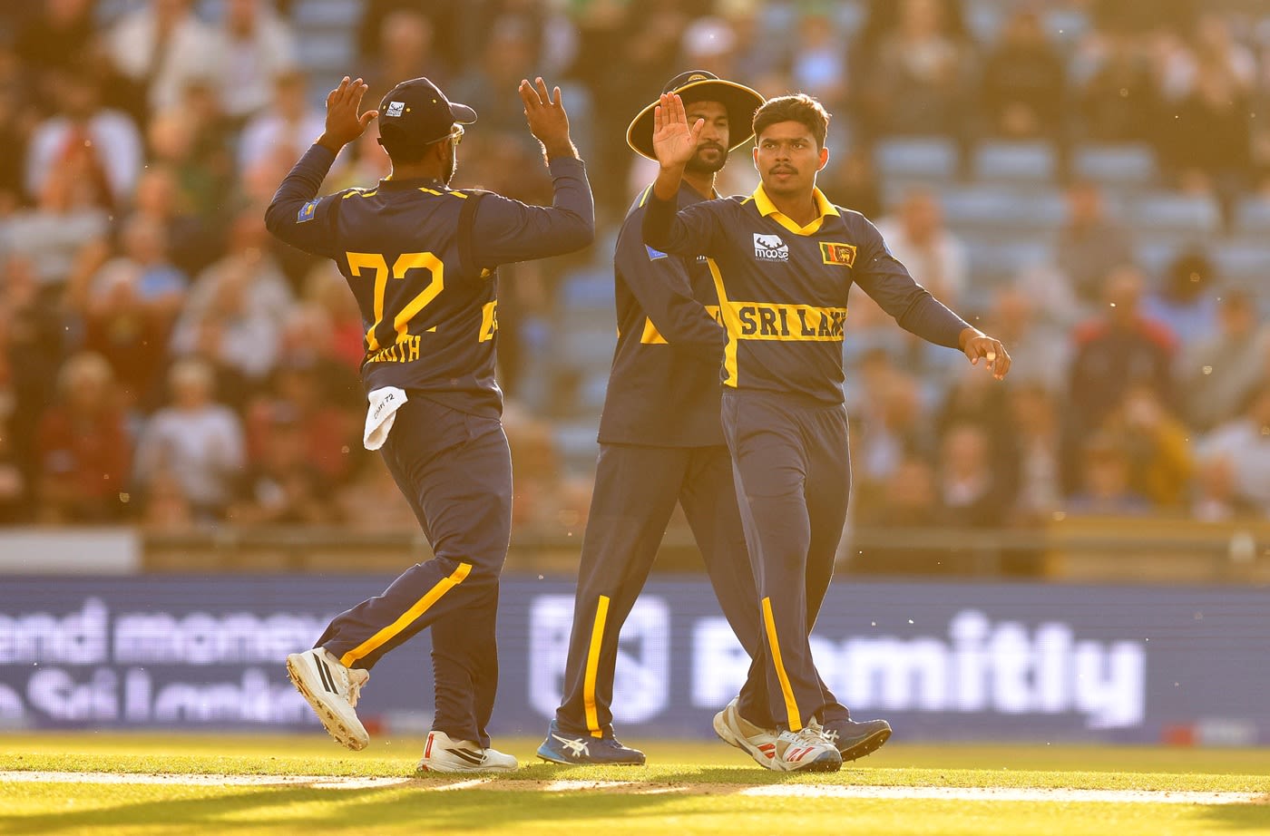 Dunith Wellalage made the breakthrough for Sri Lanka