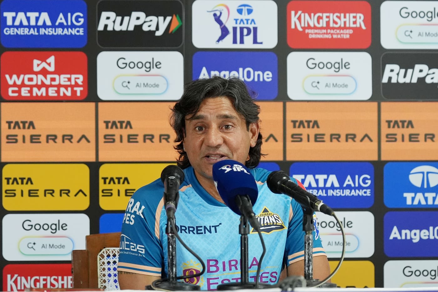 Gujarat Titans assistant coach Vijay Dahiya addresses the media