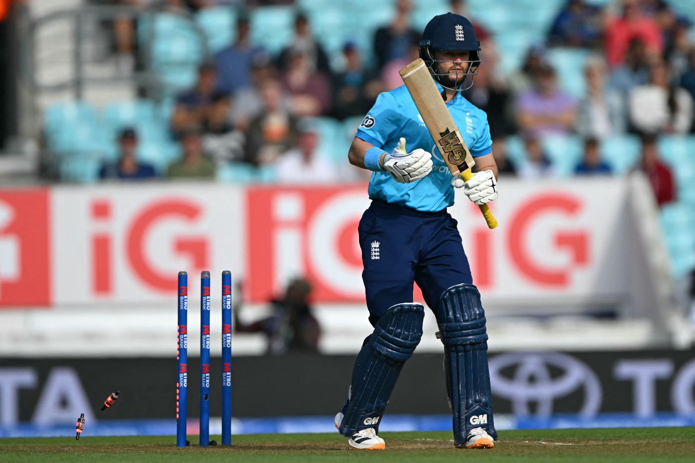 Ben Duckett was bowled for a duck in the series decider