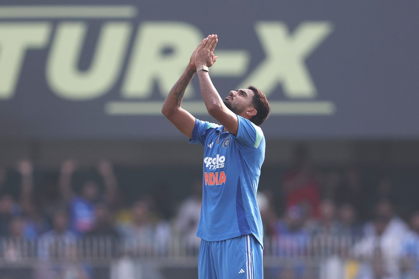 Gurnoor Brar celebrates a wicket