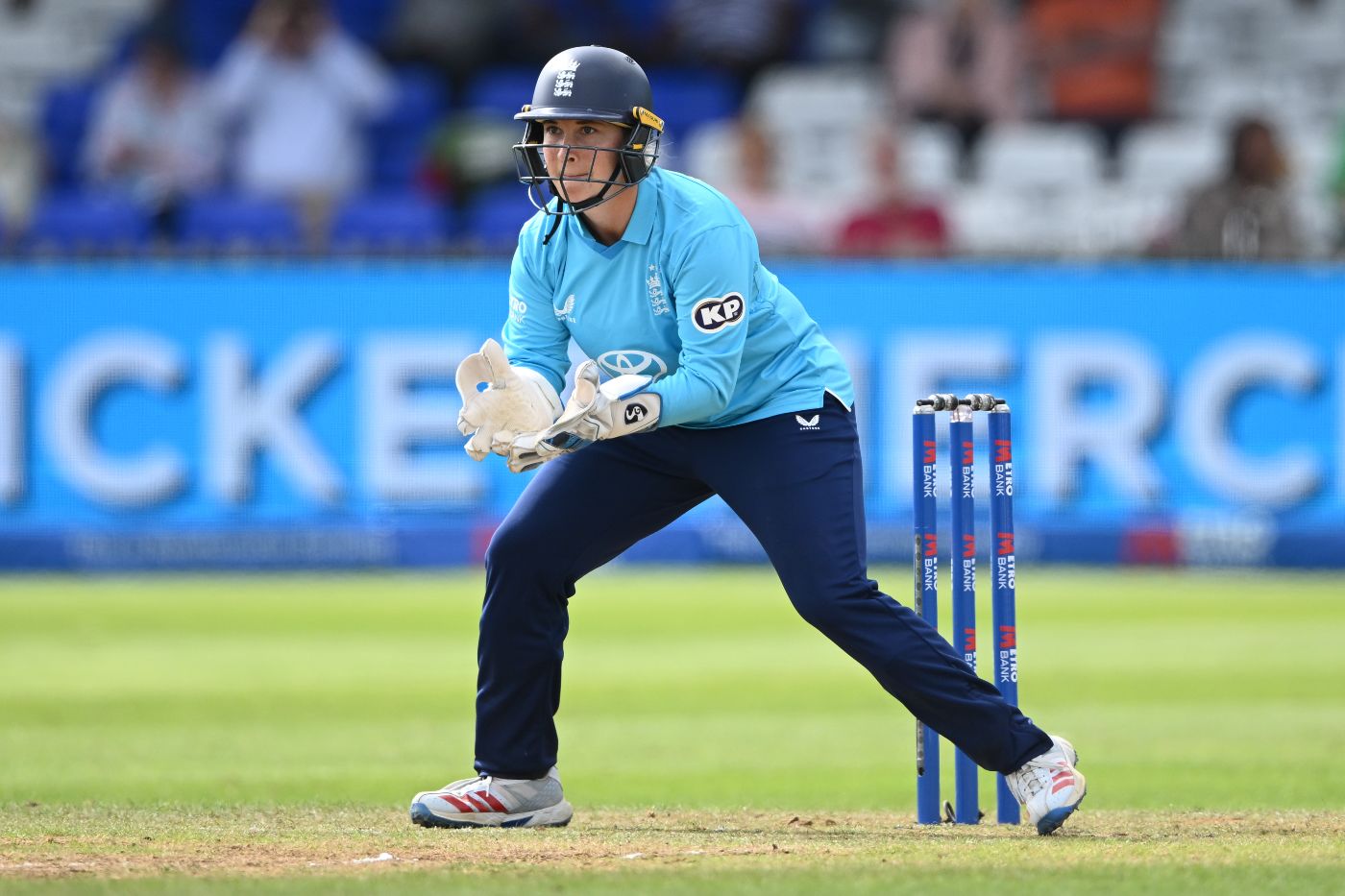 Alice Capsey kept wicket during the Ireland ODIs