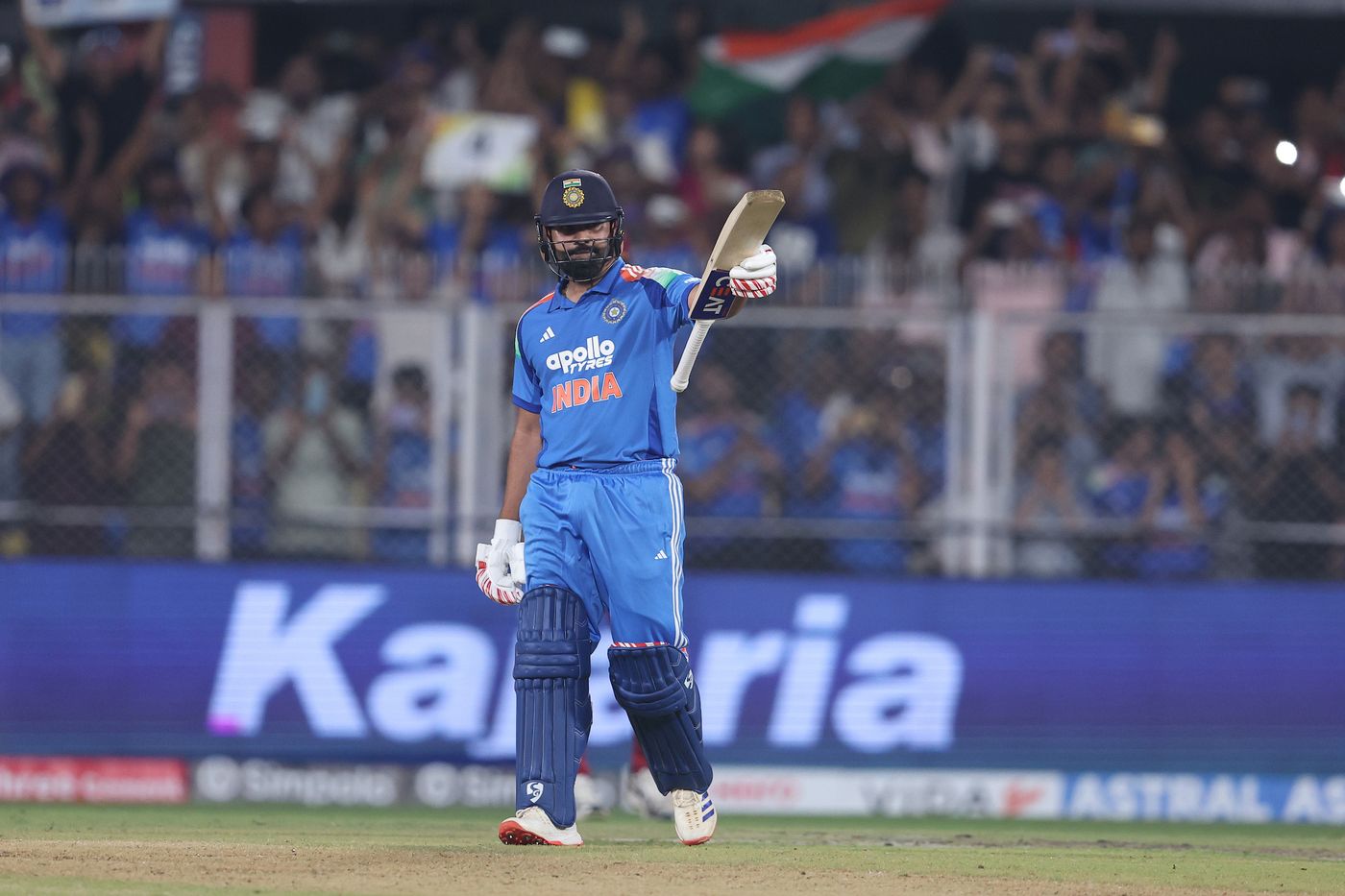 Rohit Sharma brought up a rapid century