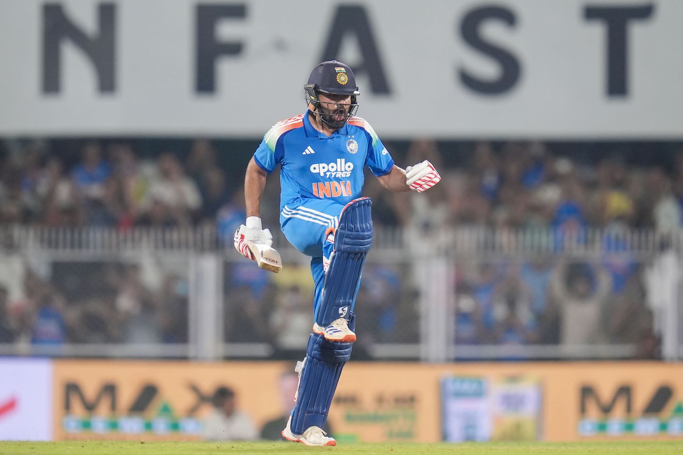 Rohit Sharma had an unorthodox celebration after reaching his century