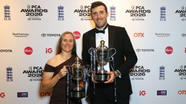 Craig Overton, Sophie Luff land top honours at PCA Awards