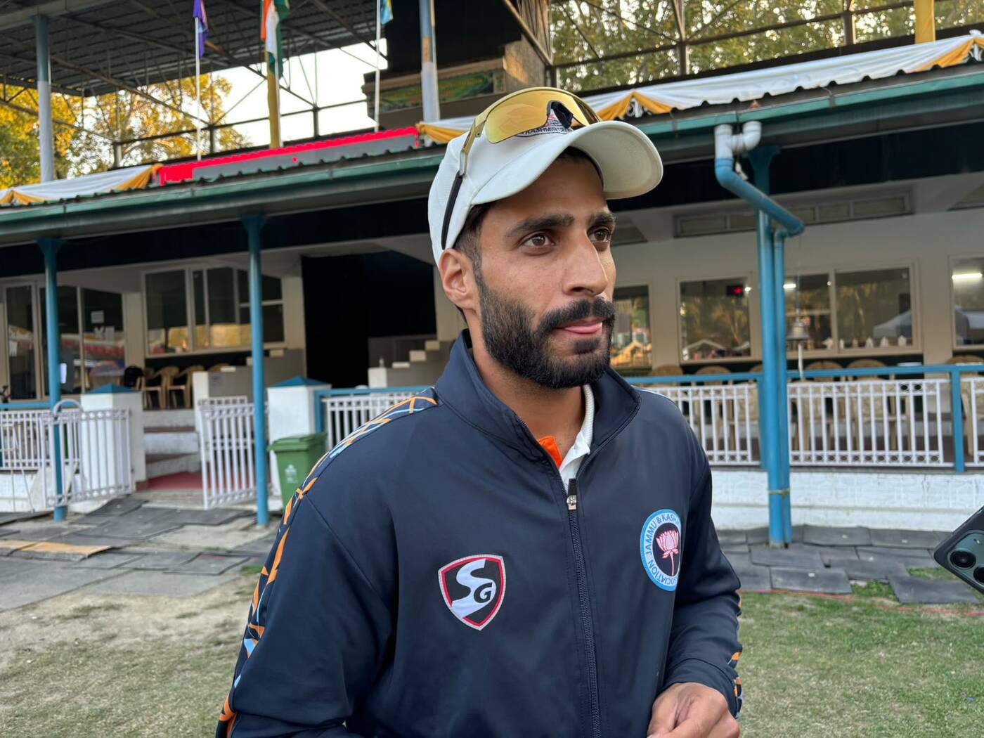 Nasir Lone near the outfield during the Irani Trophy