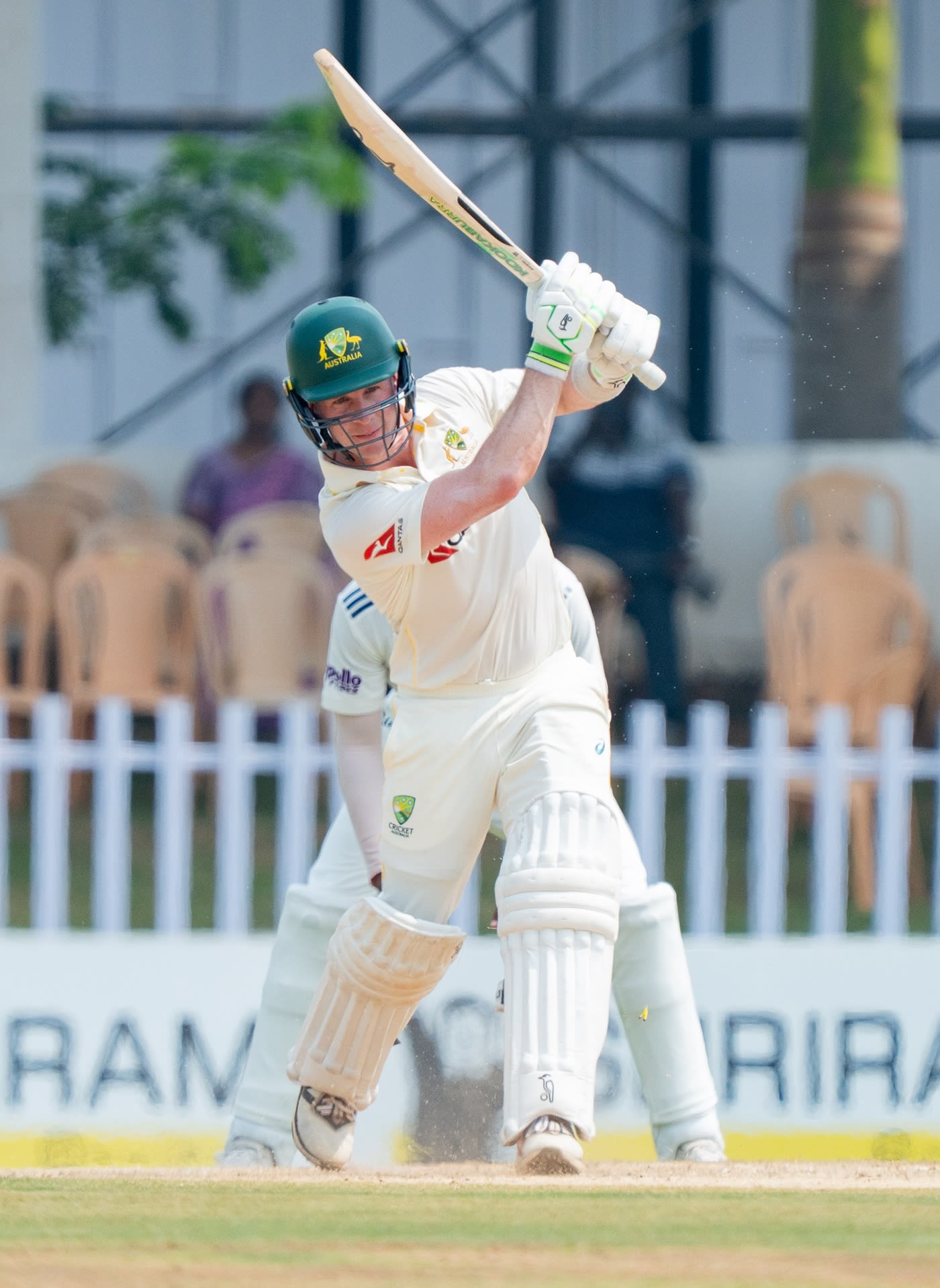 Sam Harper hits down the ground