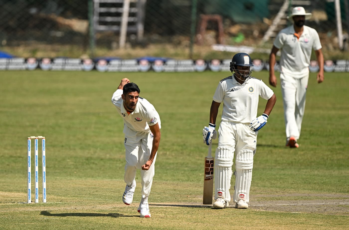 Sunil Kumar put a fine exhibition of swing bowling