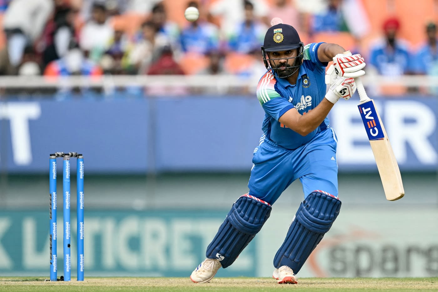 Rohit Sharma was watchful at the start
