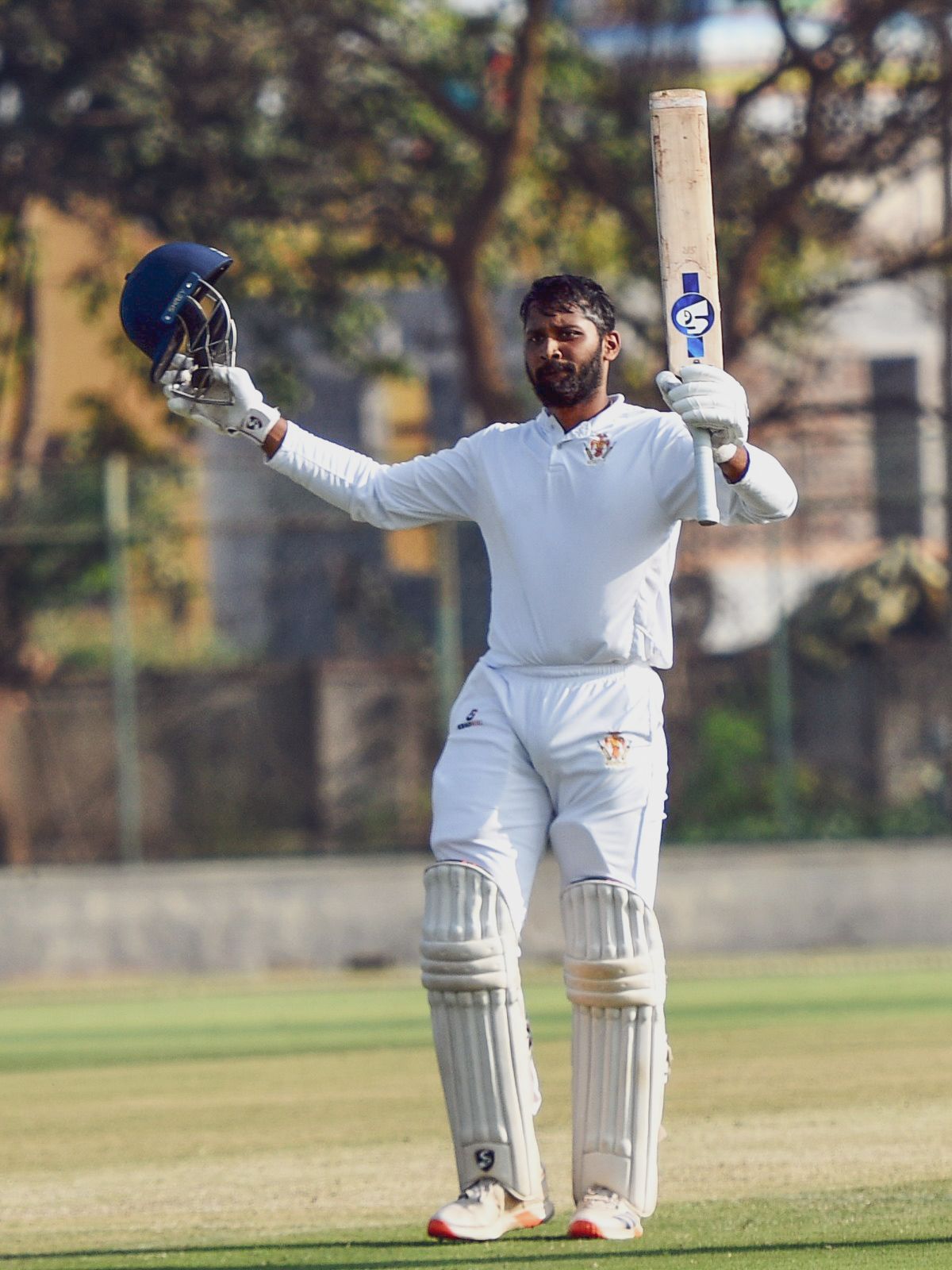 R Smaran is unbeaten on 126 off 131 balls for Rest of India