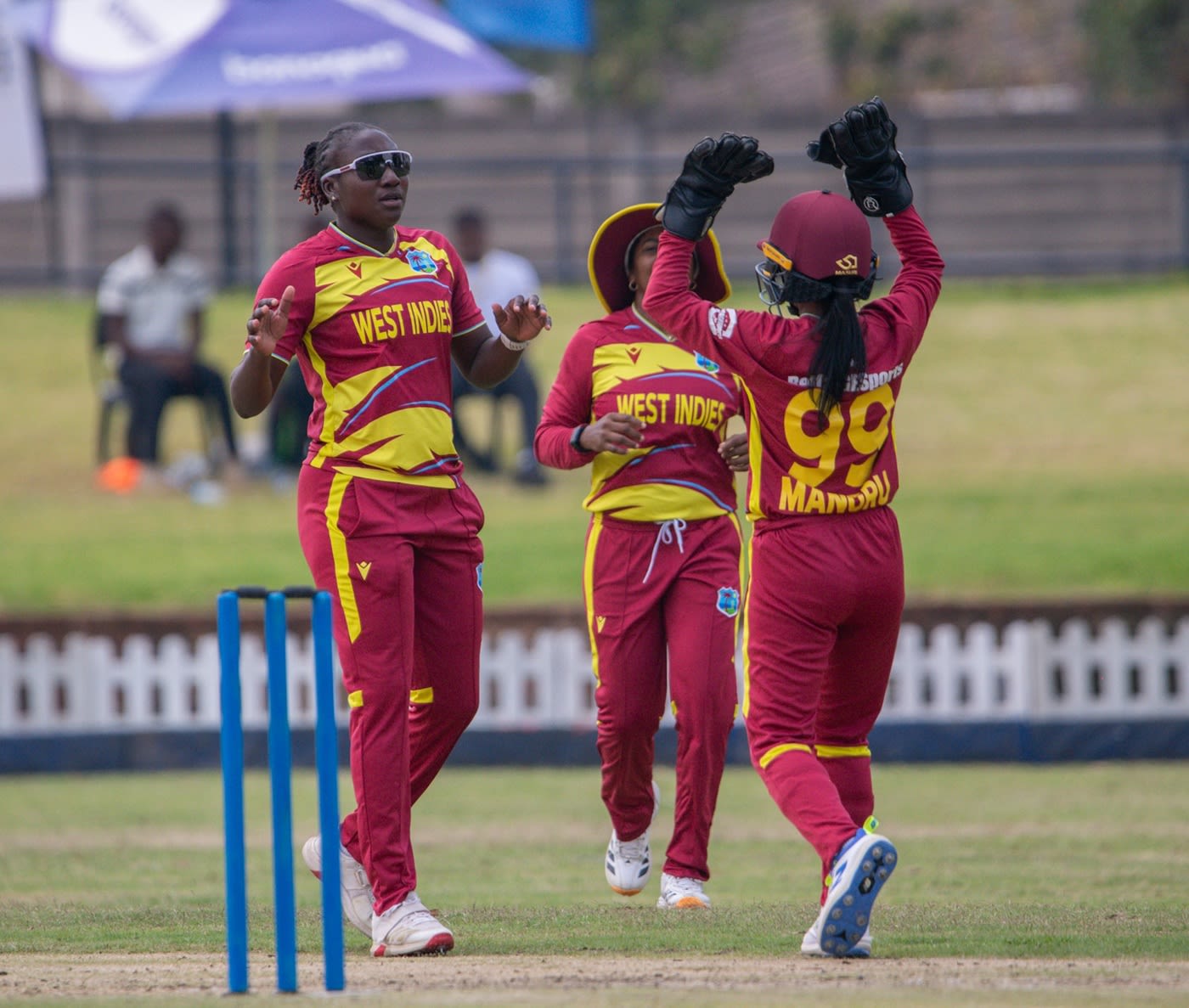 Stafanie Taylor took 2 for 8 in her four overs