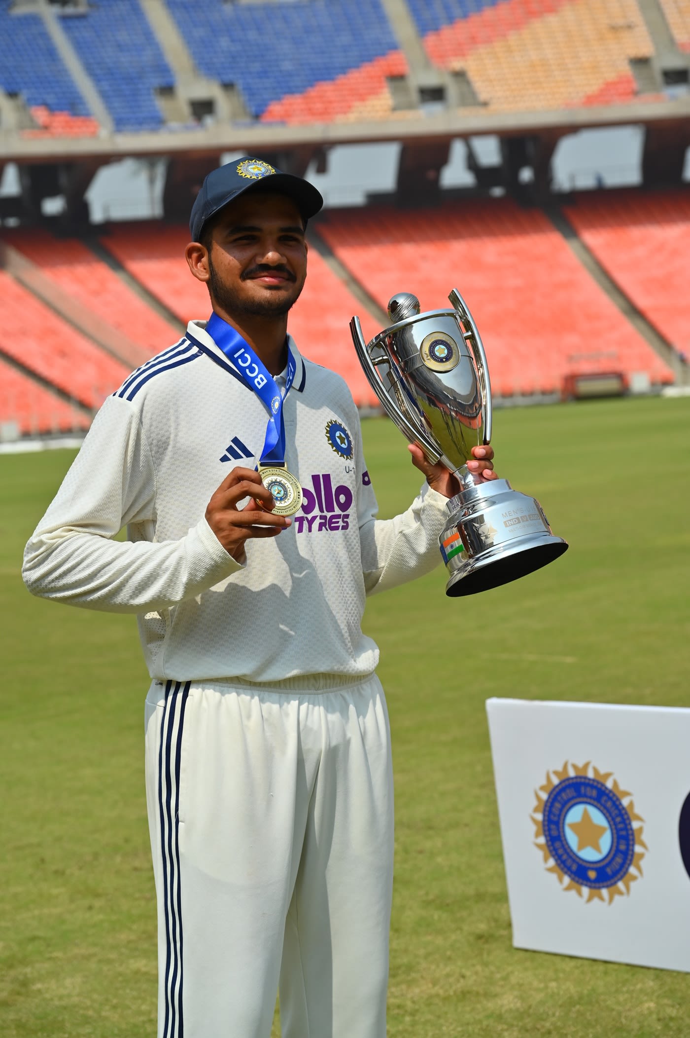 Tanmay Baloda was named player of the match for picking up 14 wickets in the game