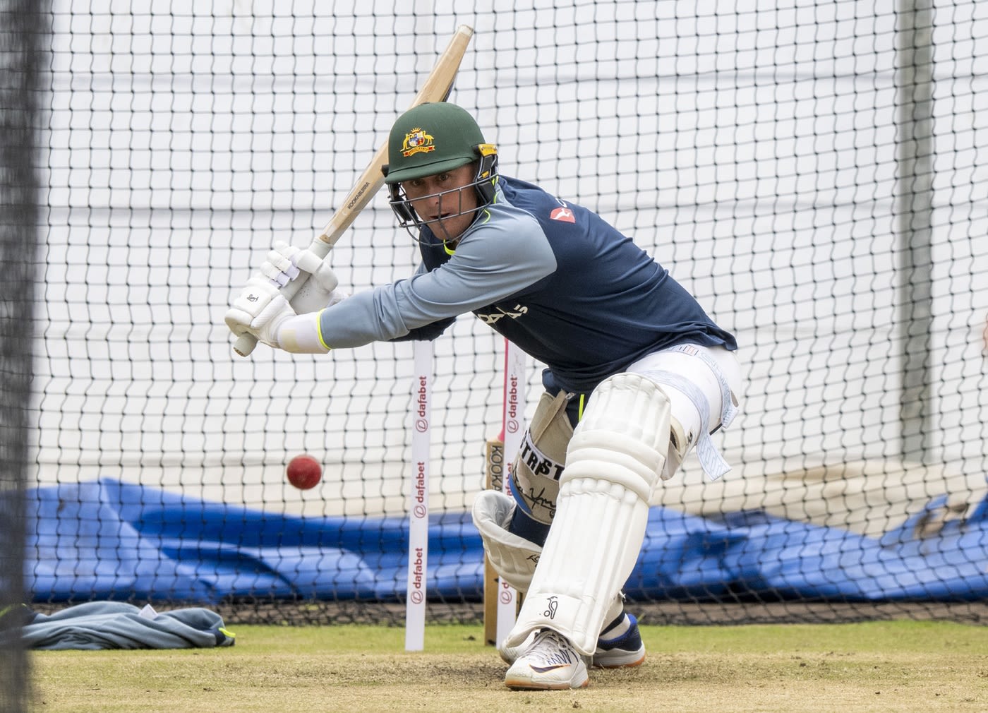 Marnus Labuschagne bats in the nets