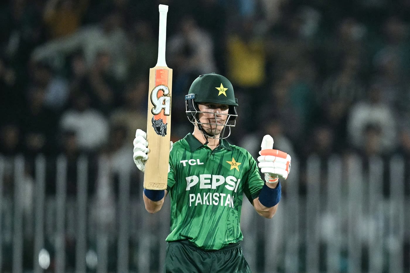 Maaz Sadaqat raises a fine half-century