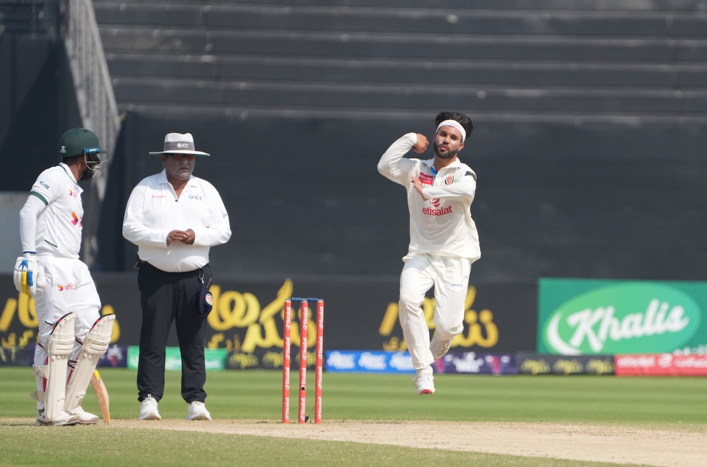 Qais Ahmad bowls