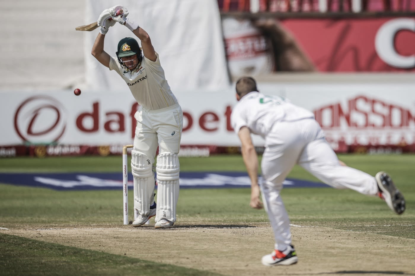 Anrich Nortje was bowling rocks to Marnus Labuschagne