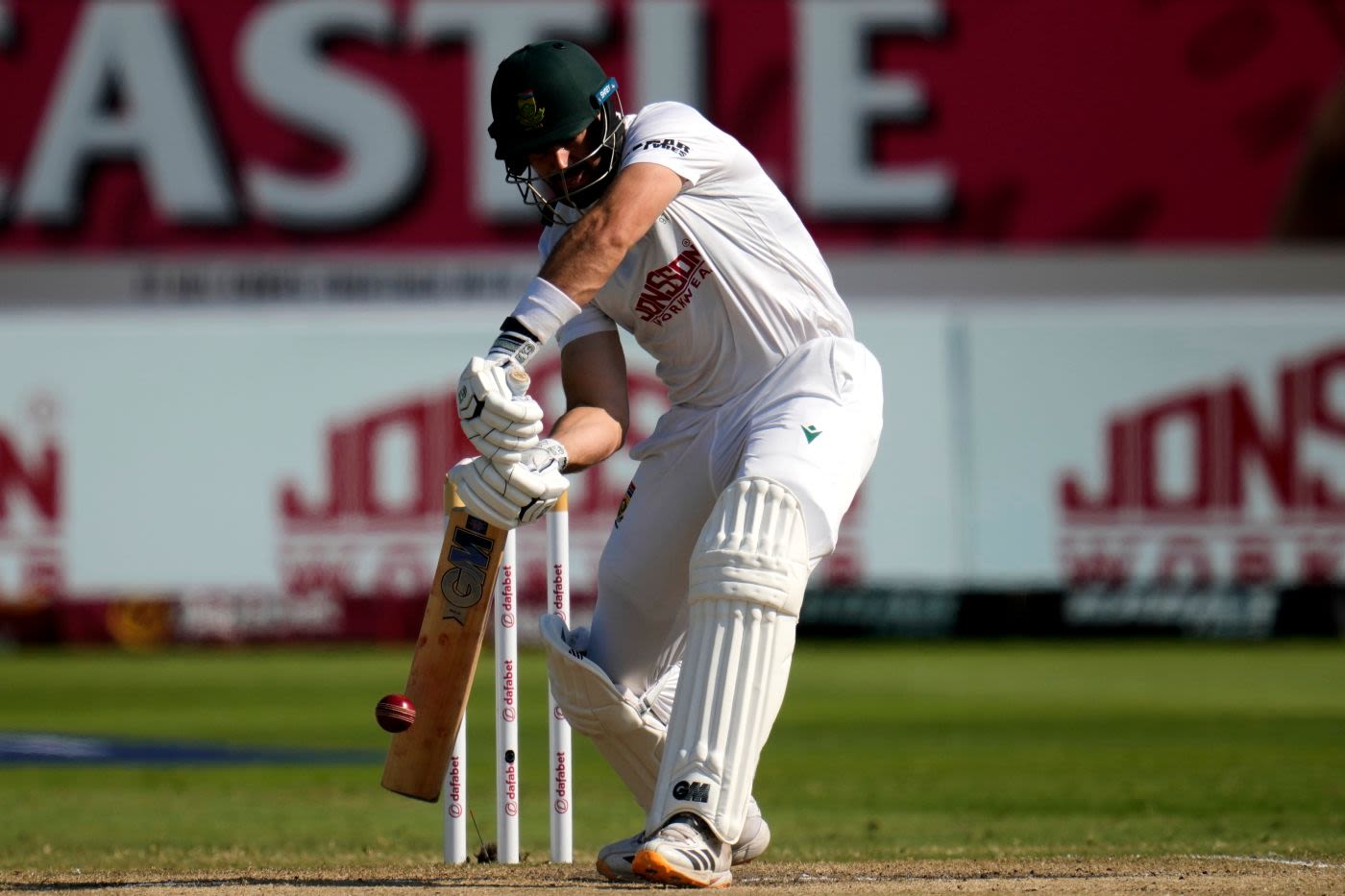Aiden Markram drives through cover