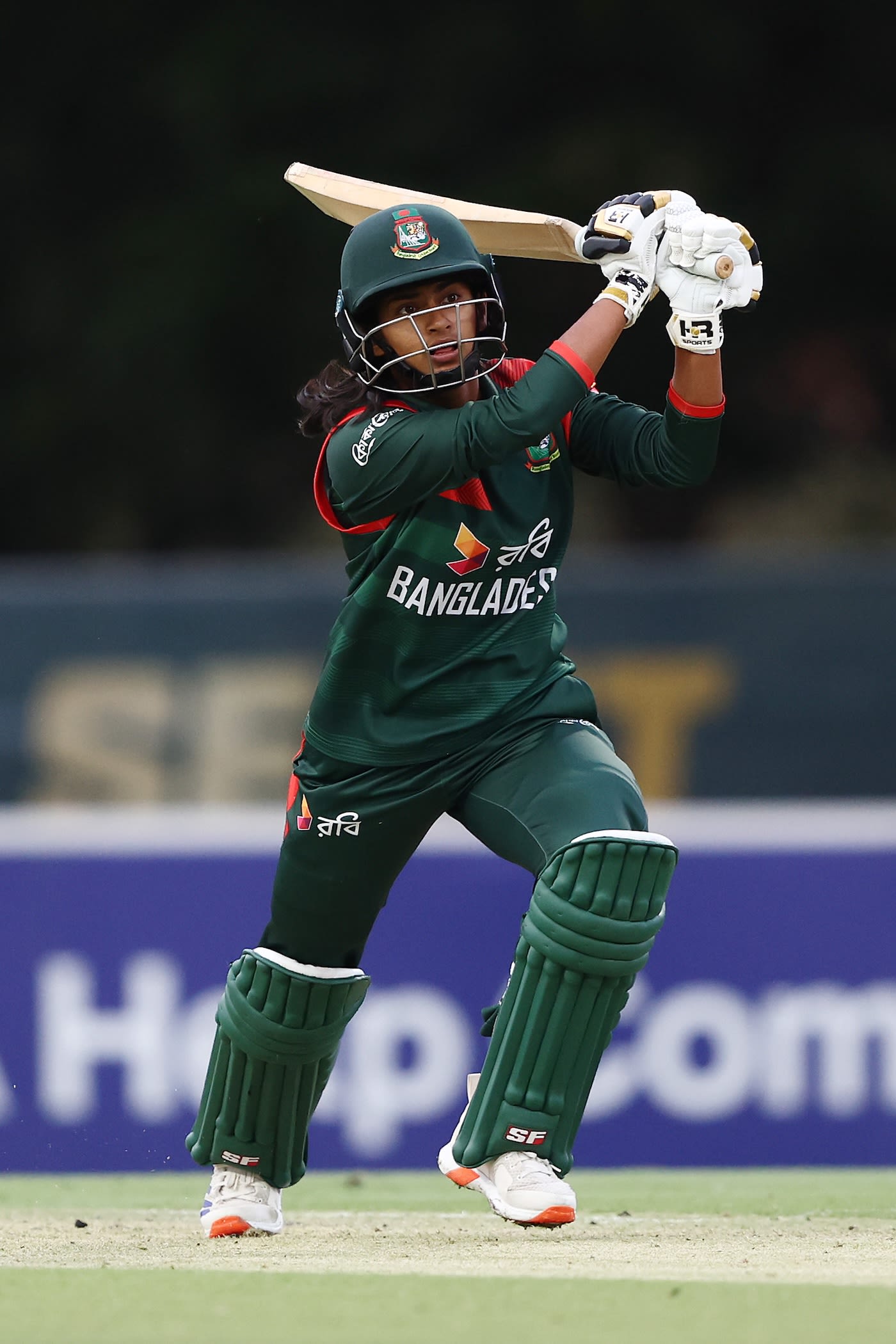 Disha Biswas bats on her international debut